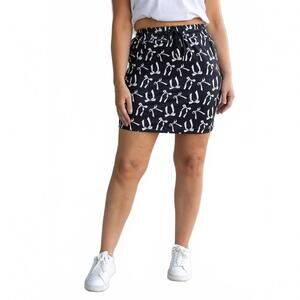 NEW JULIA ROSE millie bow jogger skirt in black/white